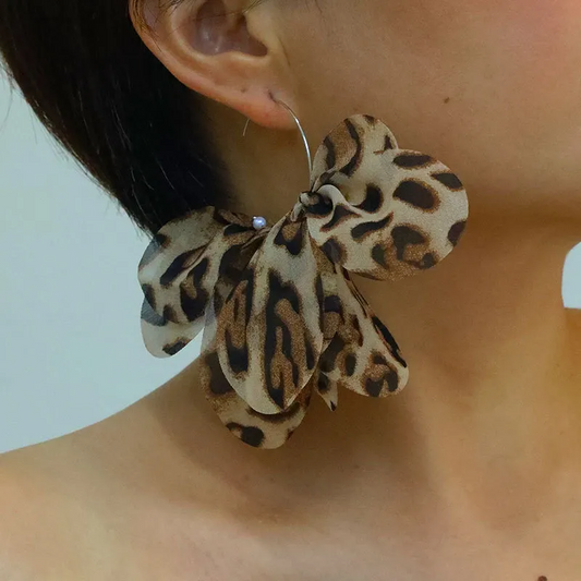 Leopard Hoop Earrings