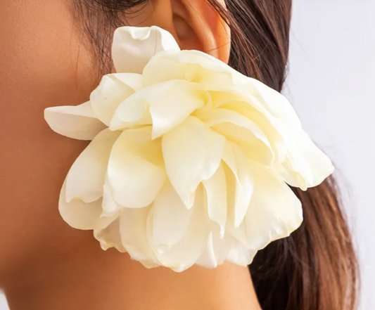 NEW - Bold Bloom Ivory Earrings