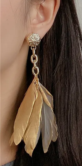 Gold Leaf Pending Earings